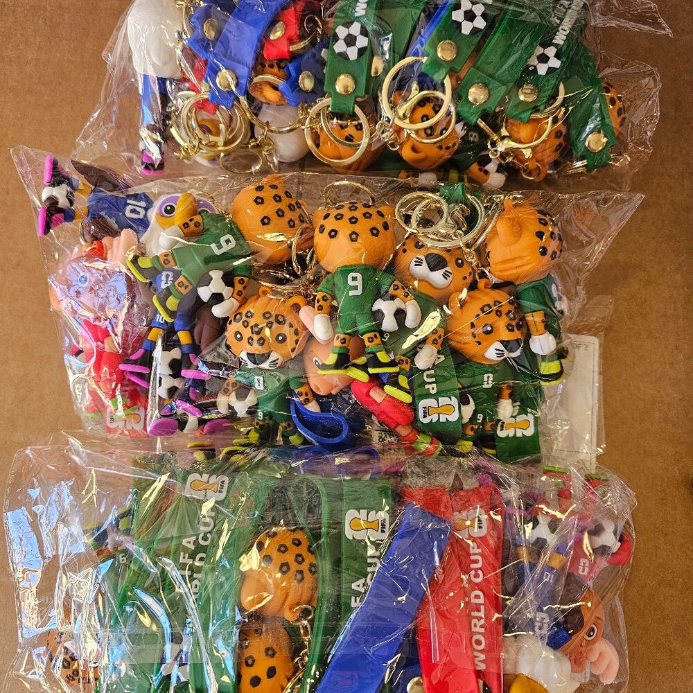 World Cup 2026 Mascots Keychain, Packages of 12 pcs